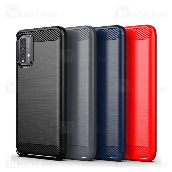 قاب محافظ ژله ای Xiaomi Note 9 4G / Redmi 9 Power / Redmi 9T Fiber Carbon Rugged Armor Case