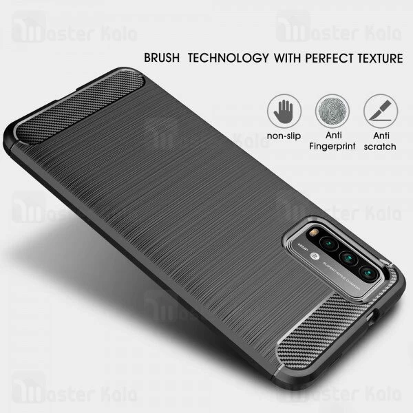 قاب محافظ ژله ای Xiaomi Note 9 4G / Redmi 9 Power / Redmi 9T Fiber Carbon Rugged Armor Case