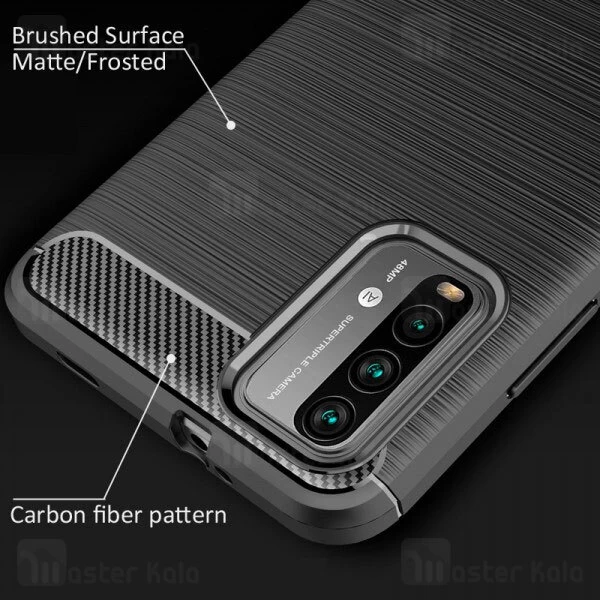 قاب محافظ ژله ای Xiaomi Note 9 4G / Redmi 9 Power / Redmi 9T Fiber Carbon Rugged Armor Case