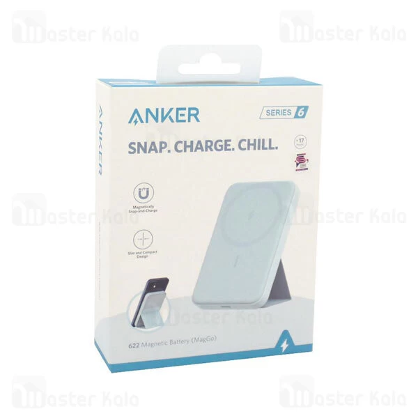 پاوربانک وایرلس 5000 مگنتی Anker 622 MagGo A1611 دارای استند
