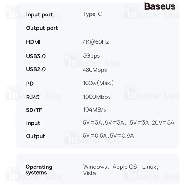 هاب 8 پورت بیسوس Baseus WKYY030313 Focus