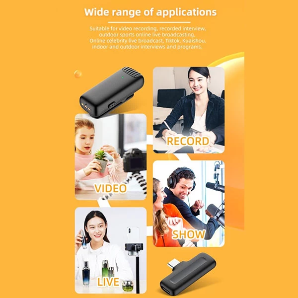 میکروفون بی سیم لایتنینگ گرین لاین Green Lion 2 in 1 Wireless Microphone دارای 2 فرستنده