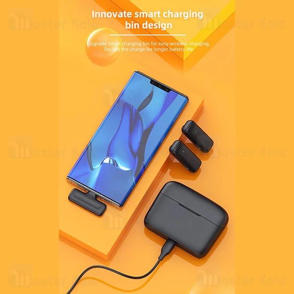 میکروفون بی سیم Type C گرین لاین Green Lion 2 in 1 Wireless Microphone دارای 2 فرستنده