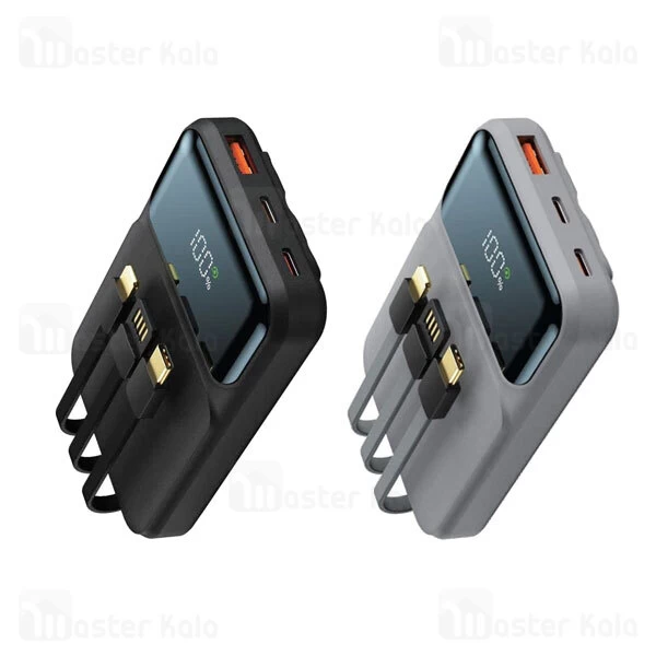 پاوربانک 10000 گرین لاین Green Lion GL-PB32 3 In 1 Integrated توان 20 وات و کابل متصل