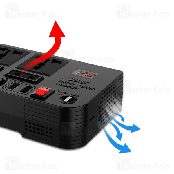 شارژر فندکی و چند راهی برق خودرو گرین لاین Green Lion Spark 3 Power Inverter توان 300 وات