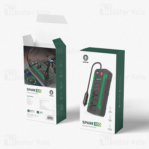 چند راهی گرین لاین Green Lion Spark 300 Power Inverter توان 300 وات