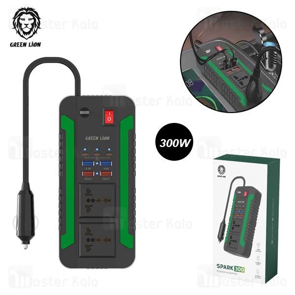 چند راهی گرین لاین Green Lion Spark 300 Power Inverter توان 300 وات