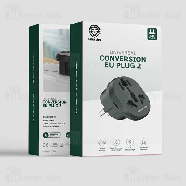 مبدل برق گرین لاین Green Lion Universal Conversion EU Plug 2