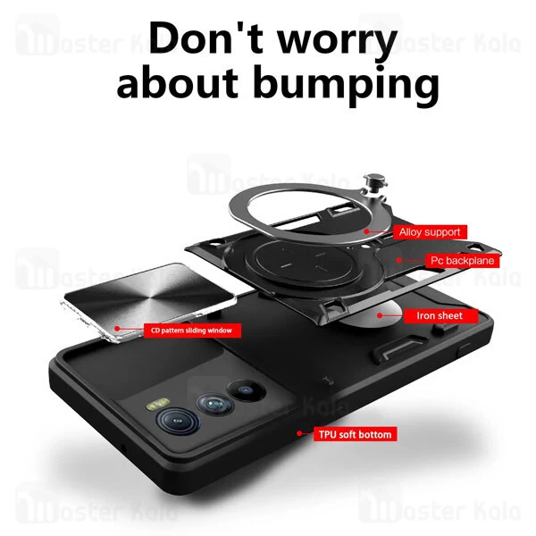 قاب ضد ضربه مگنتی Motorola Edge 30 Magnetic Support Case دارای محافظ دوربین