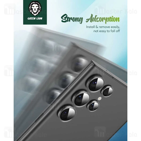 محافظ لنز فلزی دوربین گرین لاین Samsung Galaxy S23 Ultra Green Lion Camera Lens Armor