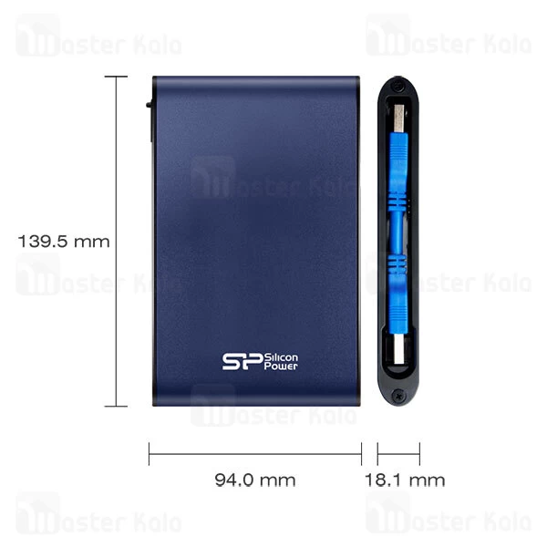 هارد اکسترنال سیلیکون پاور 1 ترابایت Silicon Power Armor A80 IPX7