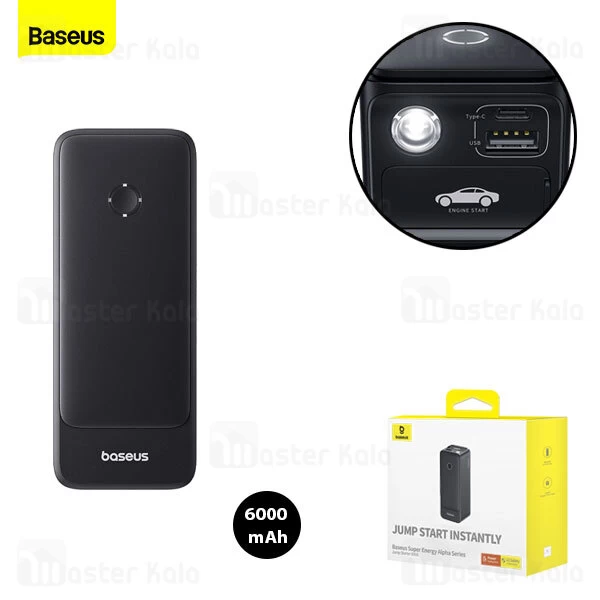 پاوربانک و جامپ استارتر خودرو 6000 میلی آمپر بیسوس Baseus CH006 Super Energy Alpha