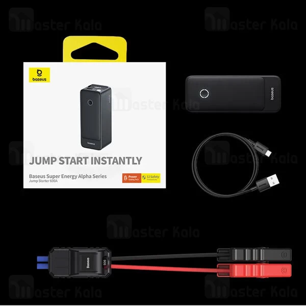 پاوربانک و جامپ استارتر خودرو 6000 میلی آمپر بیسوس Baseus CH006 Super Energy Alpha