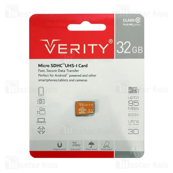 کارت حافظه میکرو اس دی 32 گیگابایت وریتی Verity U1 95MB/s
