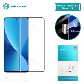 محافظ صفحه شیشه ای دورچسب تمام صفحه نیلکین شیائومی Xiaomi 12 / 12X / 12S Nillkin 3D CP+ Max