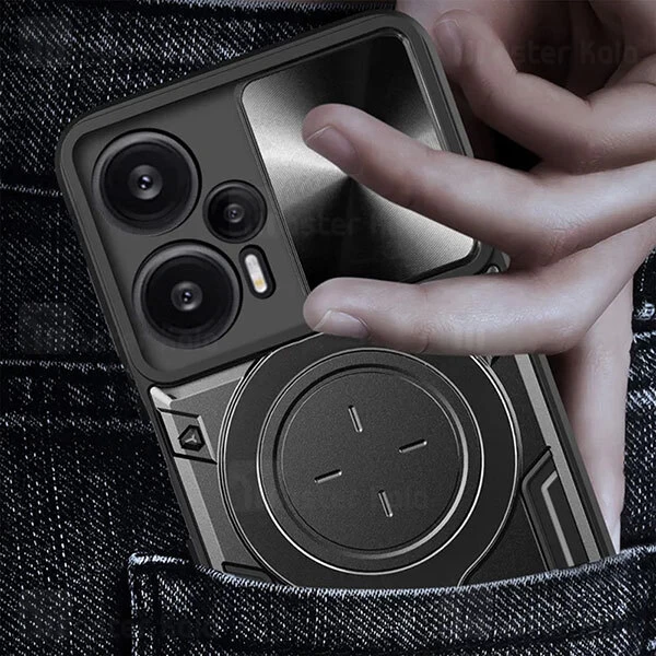 قاب ضد ضربه مگنتی Xiaomi Poco F5 / Redmi Note 12 Turbo Magnetic Support Case دارای محافظ دوربین
