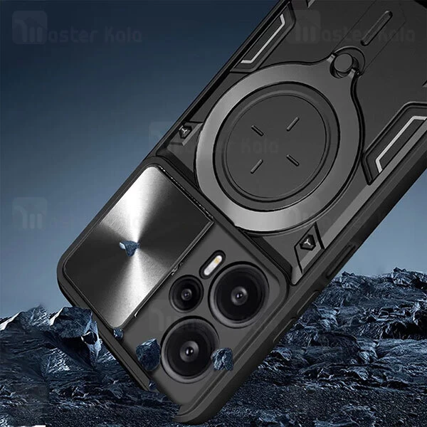 قاب ضد ضربه مگنتی Xiaomi Poco F5 / Redmi Note 12 Turbo Magnetic Support Case دارای محافظ دوربین