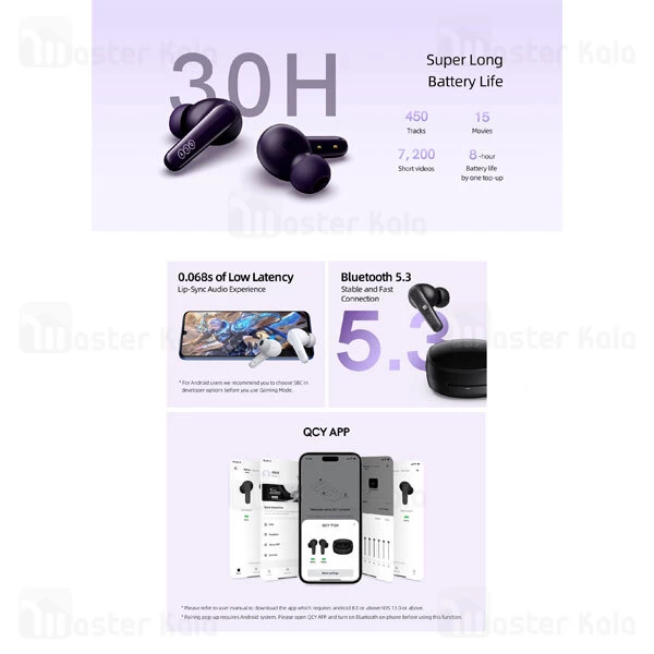 هندزفری بلوتوث دوگوش کیو سی وای QCY T13X