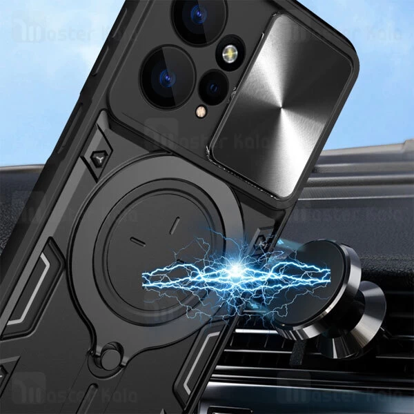 قاب ضد ضربه مگنتی Xiaomi Redmi Note 12 4G Magnetic Support Case دارای محافظ دوربین