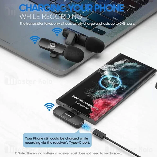 میکروفون بی سیم گرین لاین Green Lion 3 in 1 Wireless Microphone دارای 2 فرستنده