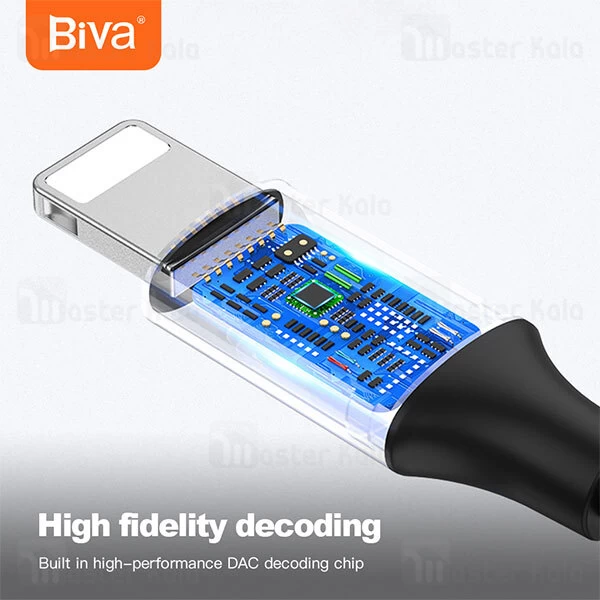 کابل تبدیل لایتنینگ به Aux بیوا Biva Jack-01L