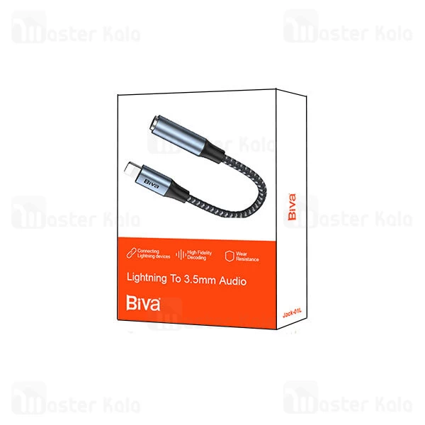 کابل تبدیل لایتنینگ به Aux بیوا Biva Jack-01L
