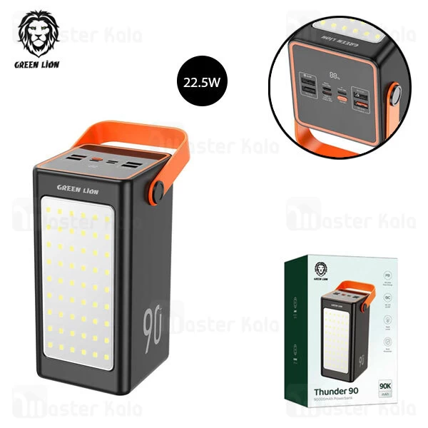 پاوربانک 90000 گرین لاین Green Lion Thunder 90 GNTHUPB90 توان 22.5 وات