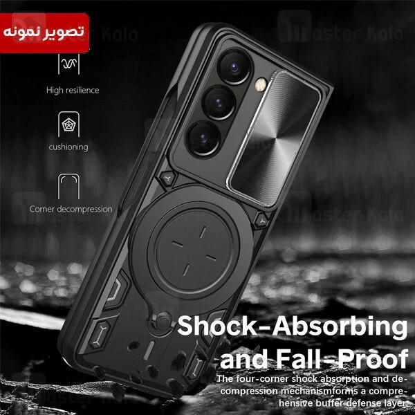 قاب ضد ضربه مگنتی Samsung Galaxy Z Fold 4 5G Magnetic Support Case دارای محافظ دوربین