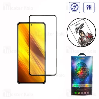 گلس تمام صفحه تمام چسب شیائومی Xiaomi Poco X3 / X3 NFC / X3 Pro Gorilla Anti Static Glass