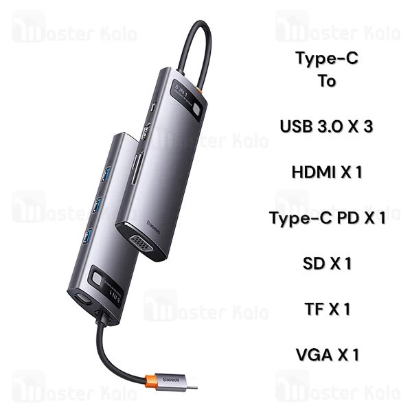 هاب 8 پورت تایپ سی بیسوس Baseus WKWG050013