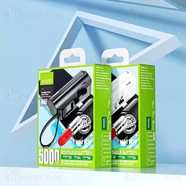 پاوربانک 5000 باوین Bavin PC012 توان 10 وات همراه با کانکتور تایپ سی