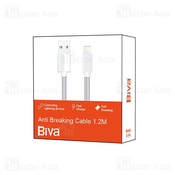 کابل Lightning به Biva C-19L USB طول 1.2 متر