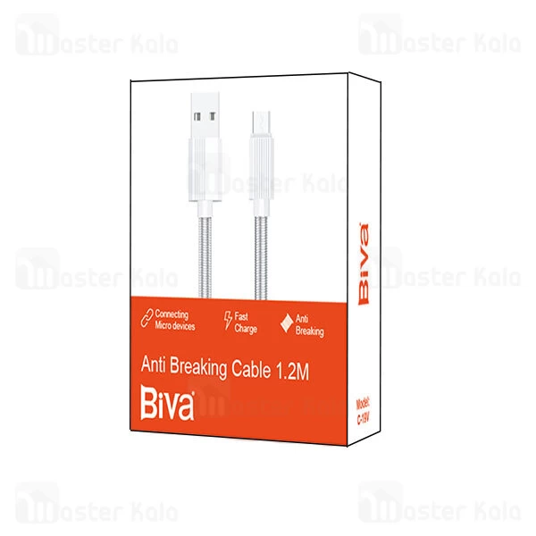 کابل تبدیل Micro به پورت Biva C-19V USB طول 1.2 متر