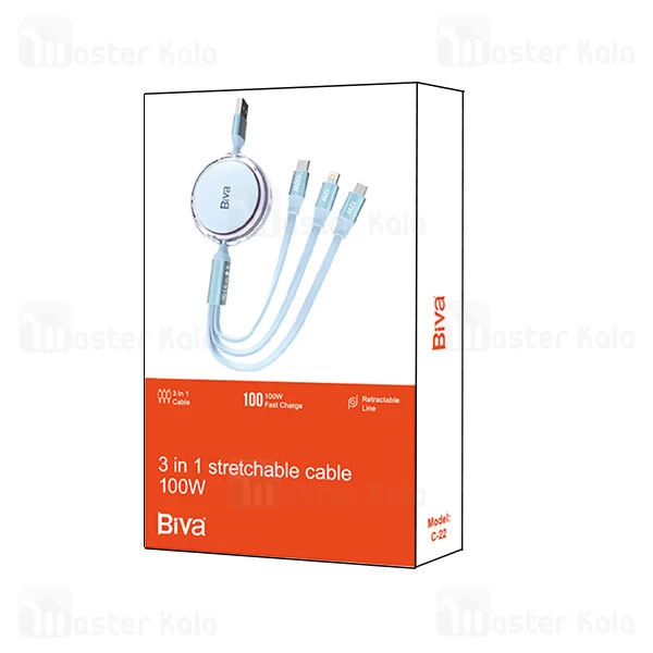 کابل سه سر بیوا Biva C-22 توان 100 وات طول 1.1متر