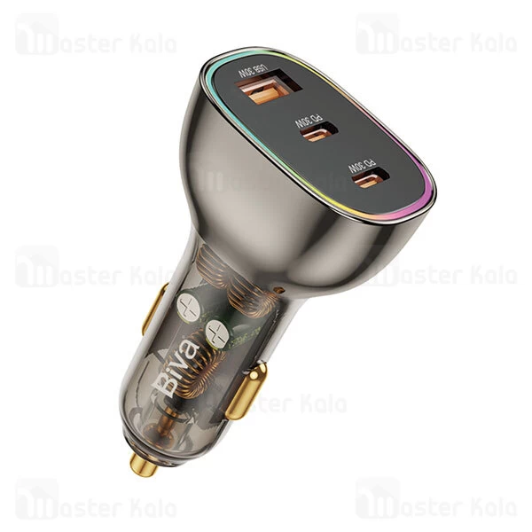 شارژر فندکی 2 پورت بیوا Biva CC-012 توان 90 وات