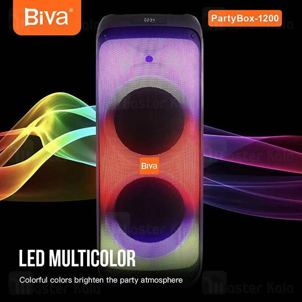 اسپیکر بلوتوث بیوا Biva Party Box 1200 توان 1200 وات رم و فلش خور