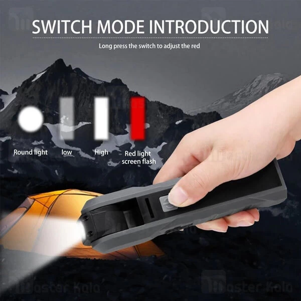 چراغ قوه تاشو آهنربایی پرودو Porodo PD-LS5WFLS برد 20 متر