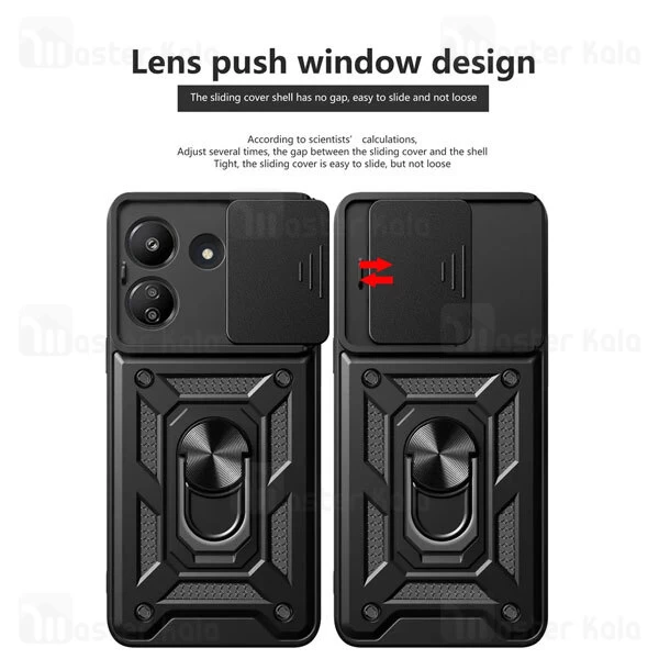 گارد محافظ ضد ضربه انگشتی Xiaomi Redmi 13C SHUNIJA Case دارای محافظ دوربین