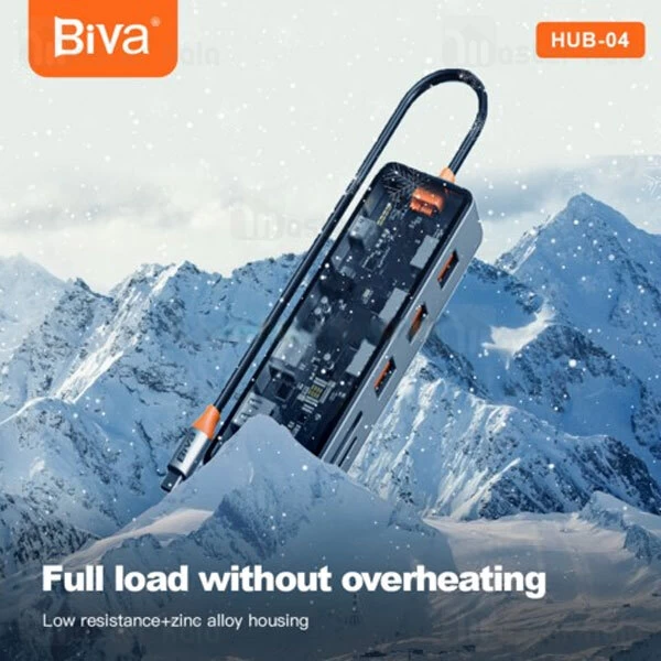 هاب 11 پورت بیوا Biva HUB-04 Type-C 11 in 1 Docking Station