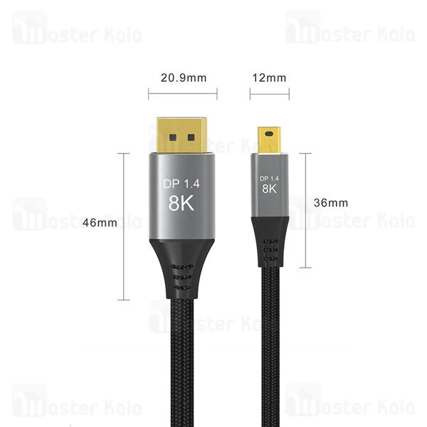 کابل DP به Mini DP کوتتسی Coteetci 87401 با طول 2 متر