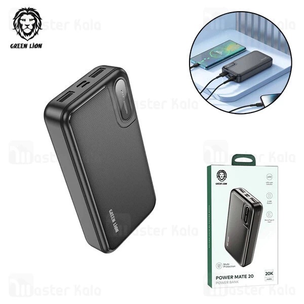 پاوربانک 20000 گرین لاین Green Lion GNPWMTEPB20BK توان 10 وات