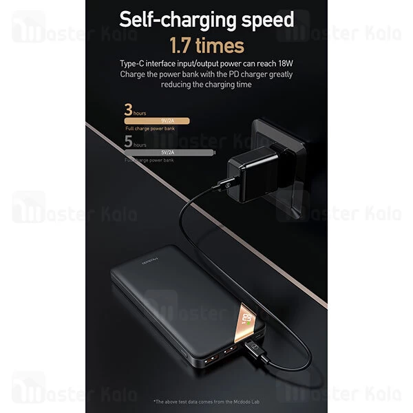 پاوربانک 10000 فست شارژ مک دودو Mcdodo MC-732 QC3.0 PD3.0 Power Bank