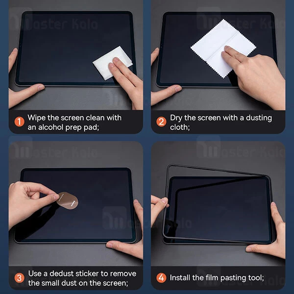 گلس آیپد Apple iPad Pro 11 inch 1 / 2 / 3 Gen / Air 2020 Baseus 0.3mm Full Tempered Glass SGBL021102