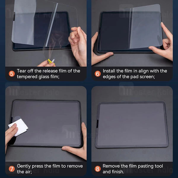 گلس آیپد Apple iPad mini 2021 Baseus 0.3mm Full Tempered Glass SGBL021402