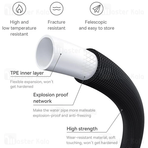 شلنگ و نازل کارواش Baseus GF5 Car Wash Spray Nozzle 30m CPGF000201