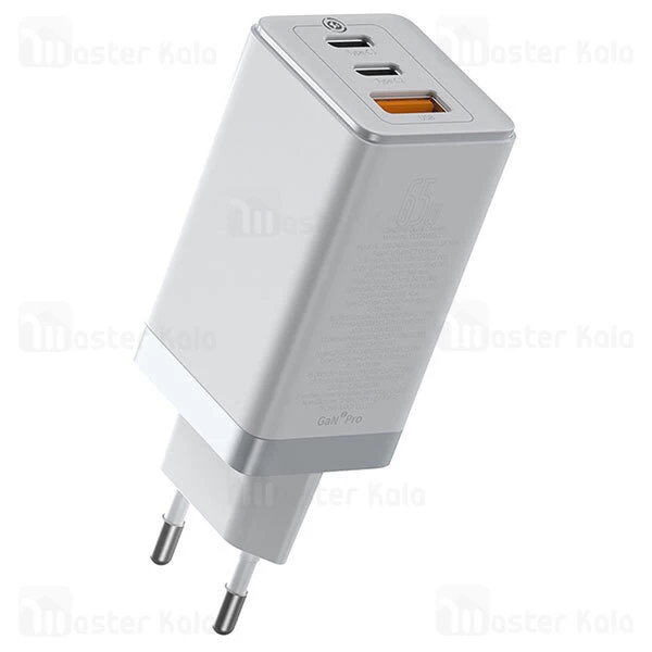 شارژر دیواری Baseus GaN3 Pro Fast Charger 2C+U CCGP050101 EU QC PD FCP SC 65W