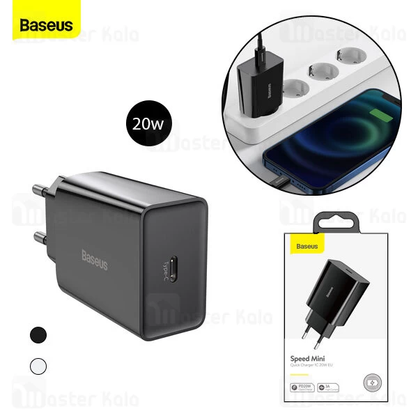شارژر دیواری Baseus Speed Mini Quick Charger PD 1C 20W EU CCFS-SN01