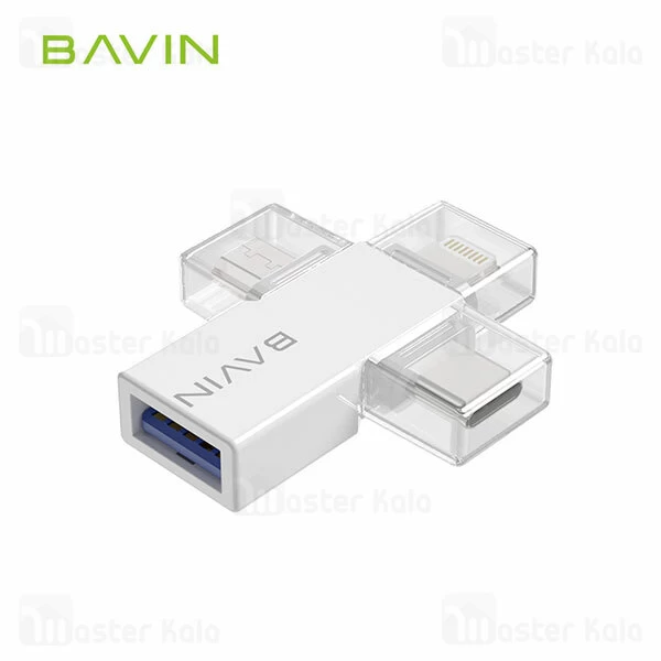 مبدل Bavin OTG-03 3 In 1 M+L+C OTG USB Camera Adapter