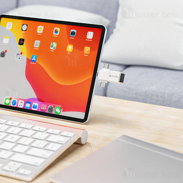 مبدل Bavin OTG-03 3 In 1 M+L+C OTG USB Camera Adapter