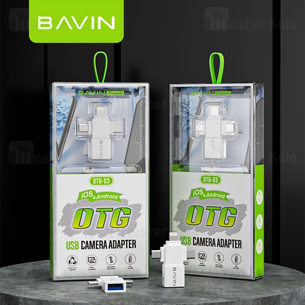 مبدل Bavin OTG-03 3 In 1 M+L+C OTG USB Camera Adapter